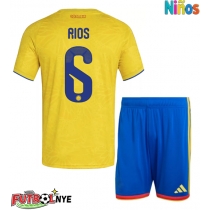 Camiseta Colombia Richard Rios #6 Primera Equipación para niños Mundial 2026 manga corta (+ pantalones cortos)